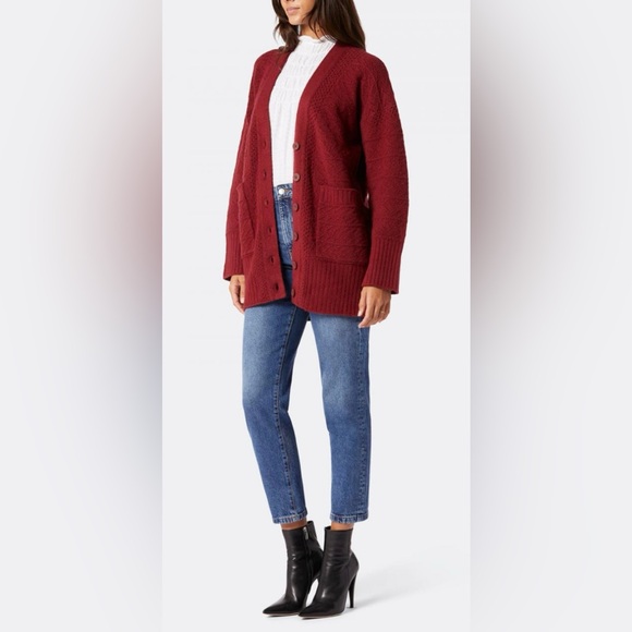 Joie Brea Cardigan in Russet Brown (looks maroon to me) Size L (NWT) - Picture 10 of 12